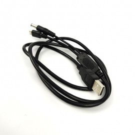 Kettős kimeneti kábel - USB A - 2,1 mm-es DC hordó és mikro USB