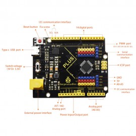 KS PLUS Development Board with Type C interface +USB cable compatible with Arduino Uno R3