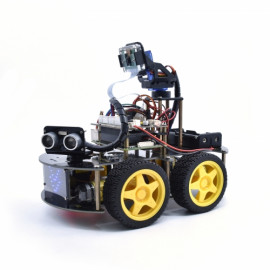 KS Raspberry Pi Smart Car Robot Kit + 5 megapixeles kameramodul Python programozás Raspberry Pi 4B-hez (Raspberry pi nélkül)